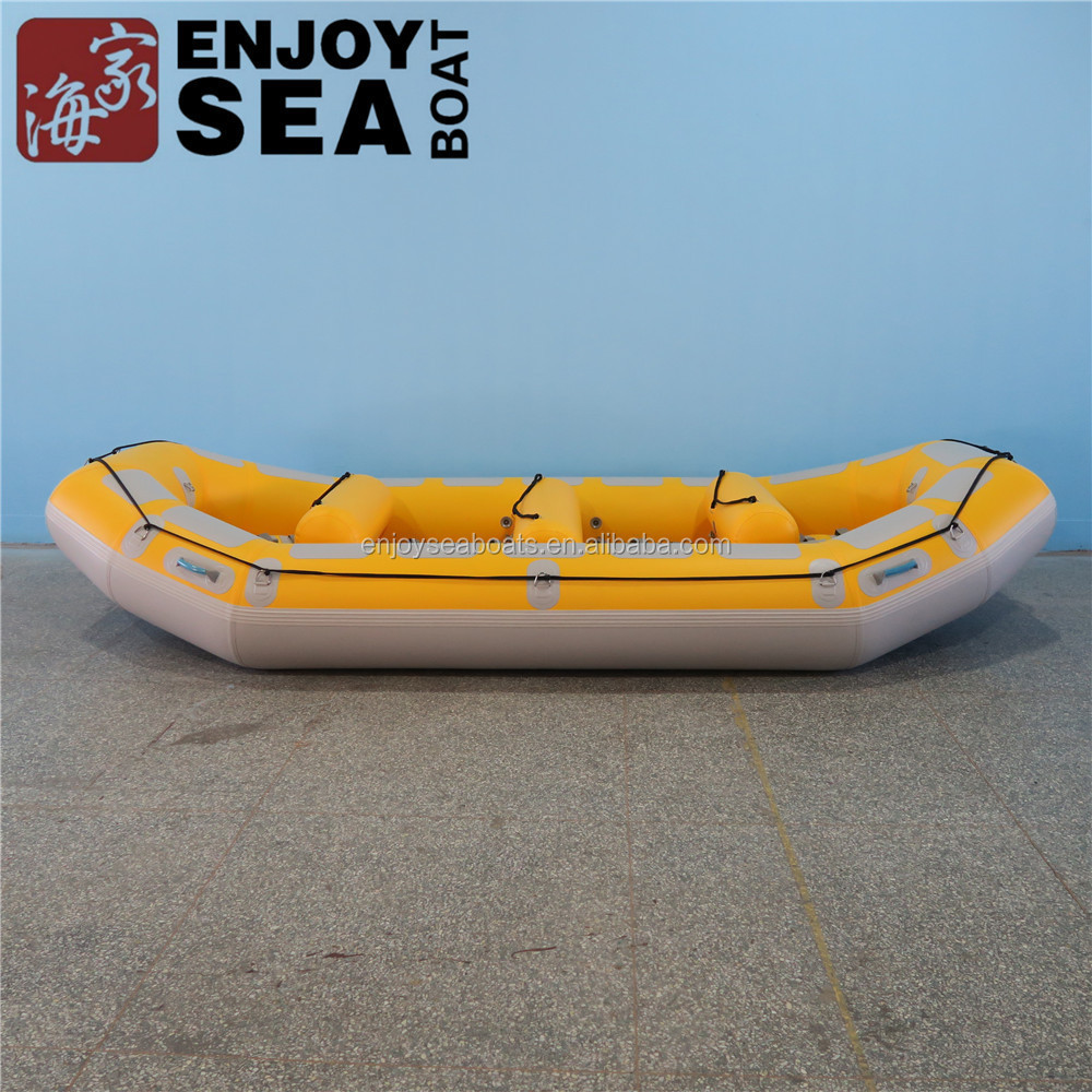 Factory price wholesale PVC Inflatable Water Sports Rafting Boat /self bailling  pvc or hypalon white river raft boat