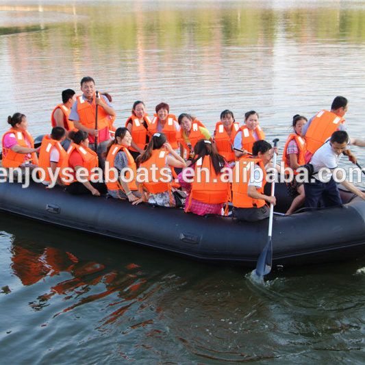 4.7m 6m 7m 8m large long inflatable boats with 1.2mm PVC pontoon boat