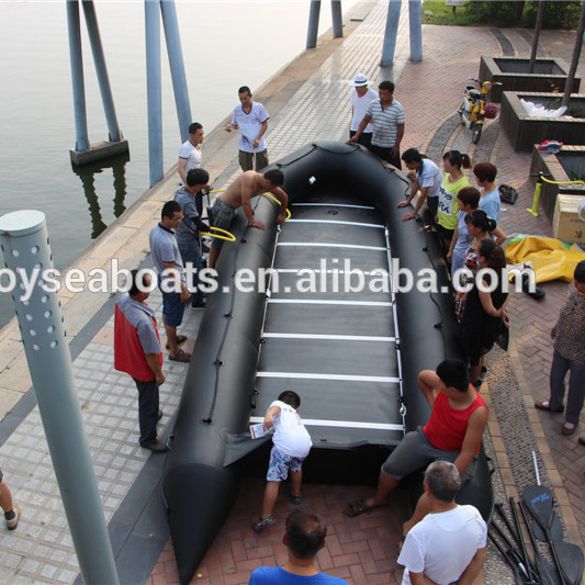 4.7m 6m 7m 8m large long inflatable boats with 1.2mm PVC pontoon boat