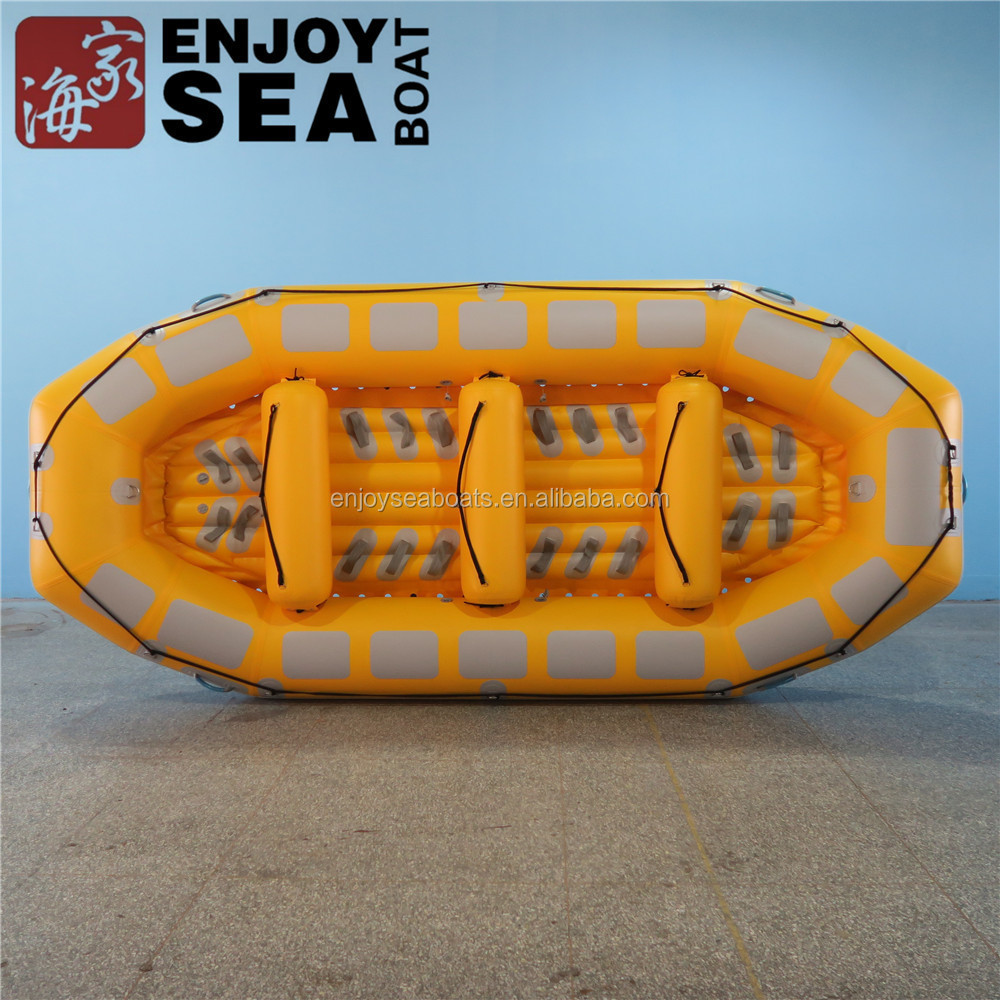 Factory price wholesale PVC Inflatable Water Sports Rafting Boat /self bailling  pvc or hypalon white river raft boat