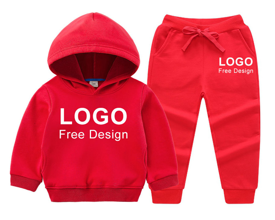 Wholesale Kids Jogging Suits kids custom clothing Tracksuits Sweatsuit Sets Plain Cotton kids blank sweatshirt