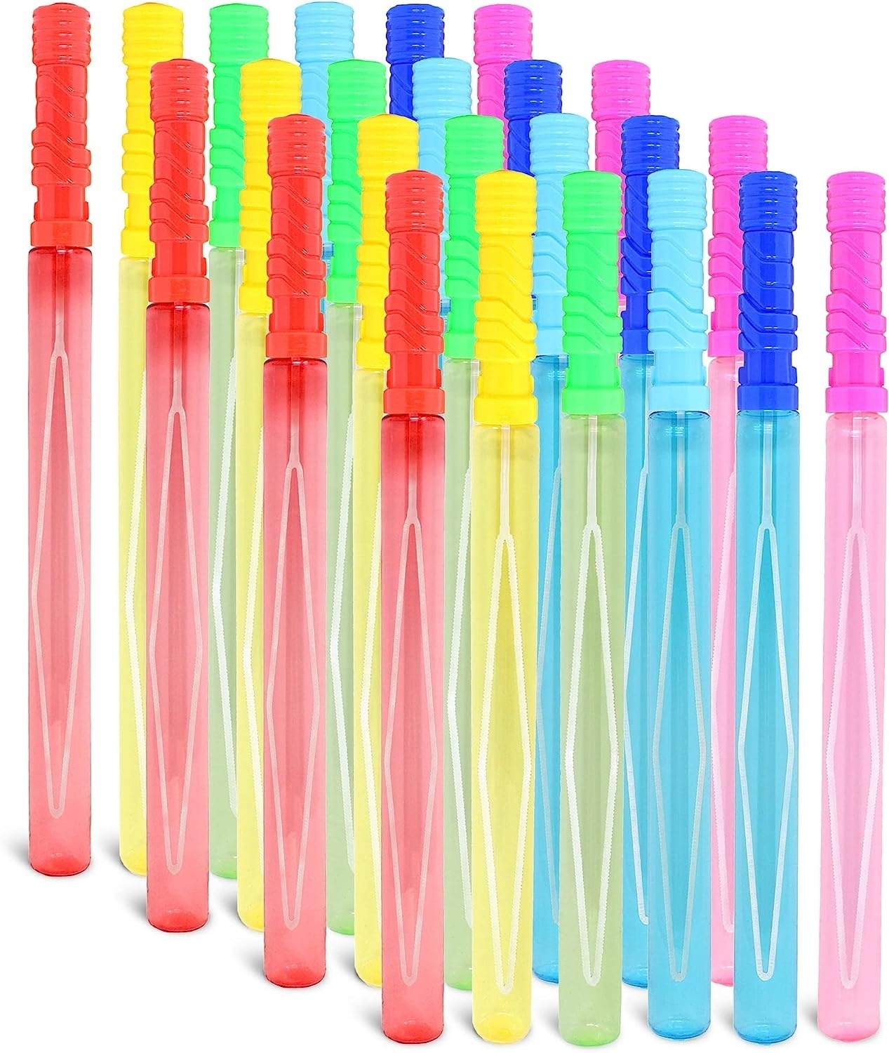 24 Pack 14.6 inch Big Bubble Wands Bulk 2 Dozen for Summer Toy Bubbles Party Favors Supplies for Kids