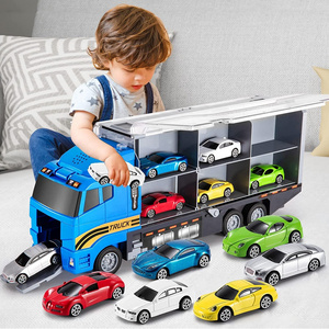 Storage Truck Toddler Toys for 3-9 Years Old Boys Die-cast Emergency Fire Rescue Vehicle Double Side Transport Car Toy