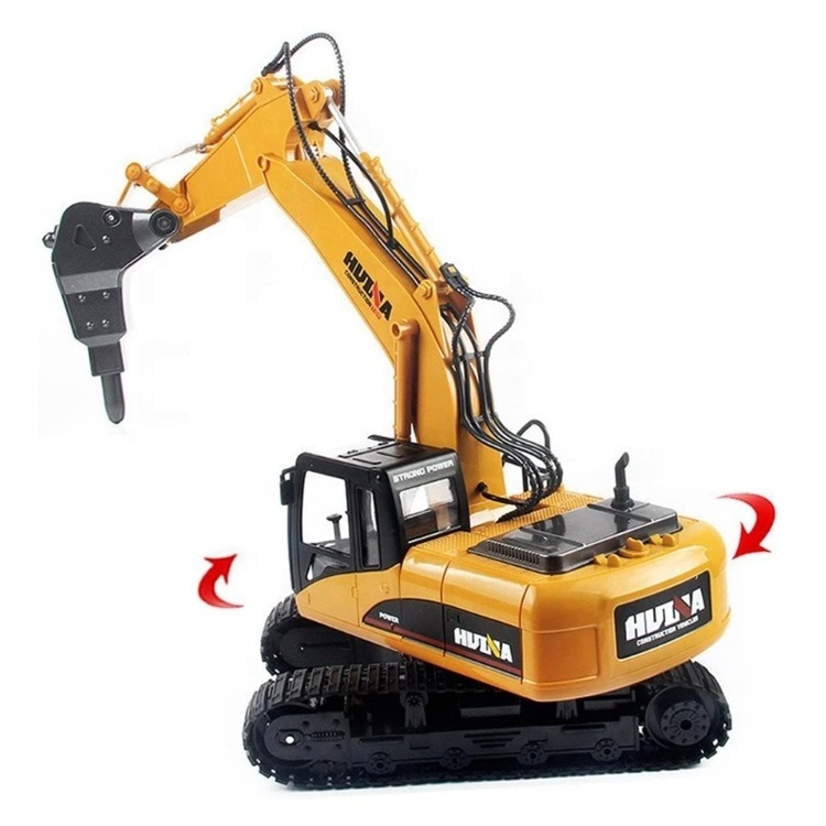 Remote Control Car 16-Channel Professional RC Rig Excavator Alloy Driller 2.4G Electric Rescue Machine Children's Day Toy Gift