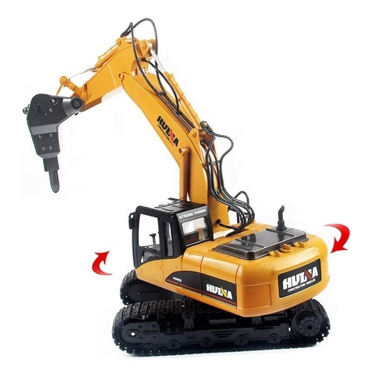 Remote Control Car 16-Channel Professional RC Rig Excavator Alloy Driller 2.4G Electric Rescue Machine Children's Day Toy Gift