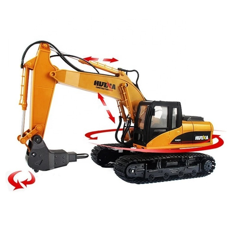 Remote Control Car 16-Channel Professional RC Rig Excavator Alloy Driller 2.4G Electric Rescue Machine Children's Day Toy Gift