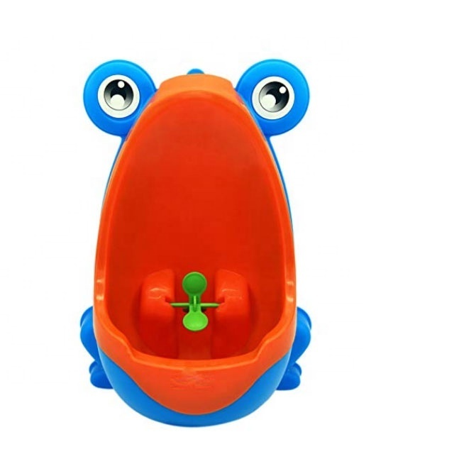 On-line hot sales baby toilet trainer stand up Frog Potty Training Urinal for Boys Toilet with Funny Aiming Target