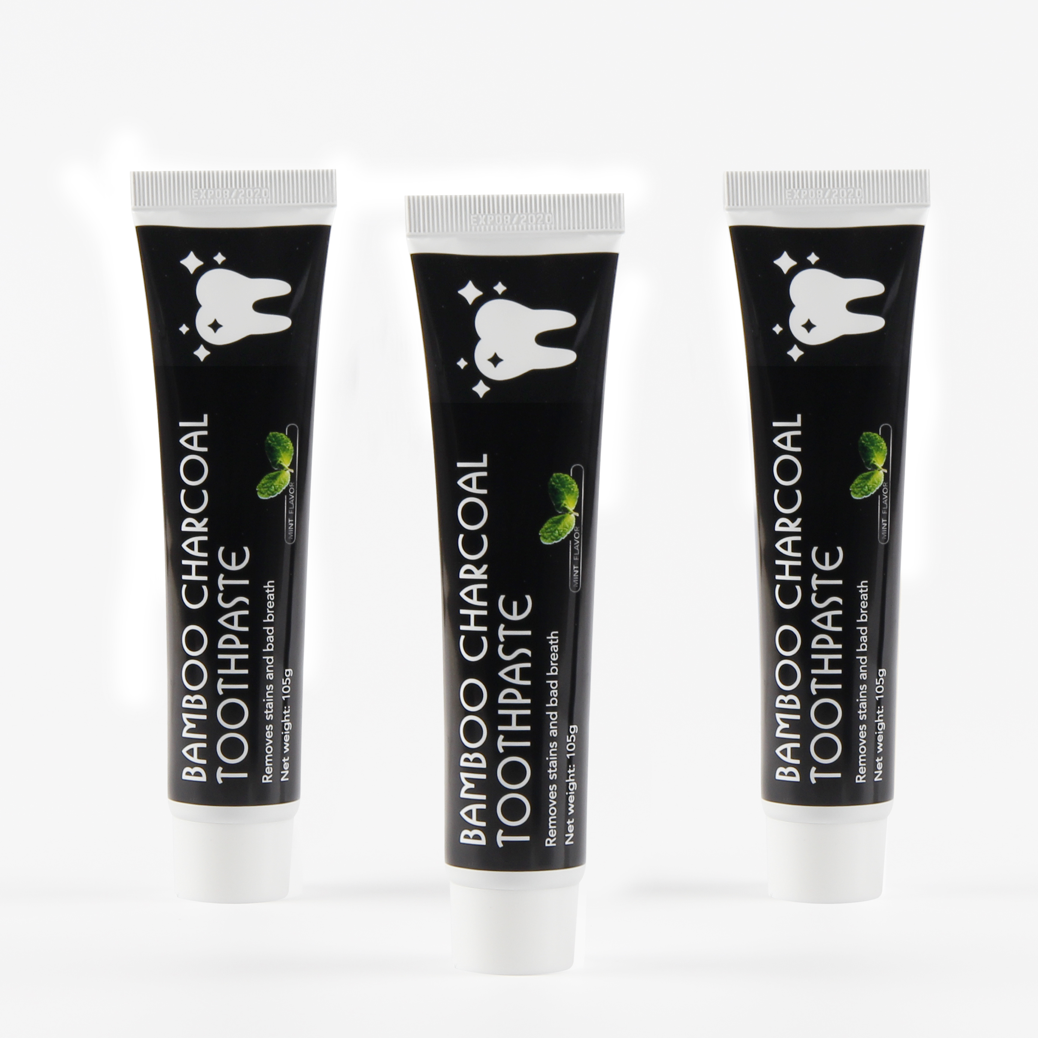 Private Logo Bamboo Activated Charcoal Teeth Cleaning Toothpaste For Removing Mouth Stain And Odor