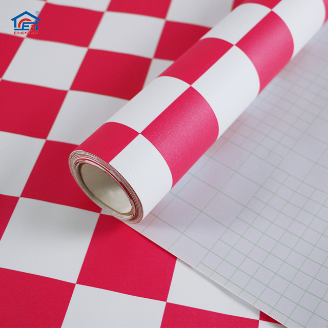 Self Adhesive Red Wear-resistant Kitchen Sticker House Renovation DIY Plastic Flooring Paster Decor Waterproof Floor Stickers