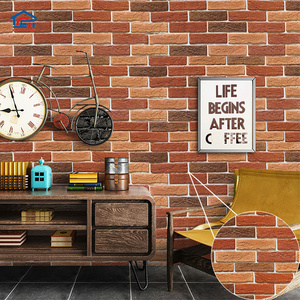 OEM New Design wallpaper decor Decorative PVC Red Brick Wallpaper