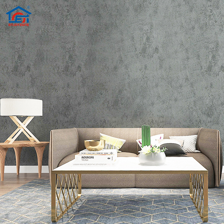 Best Selling Self Adhesive  Retro Plain Grey Cement PVC Vinyl Decorative Wallpaper