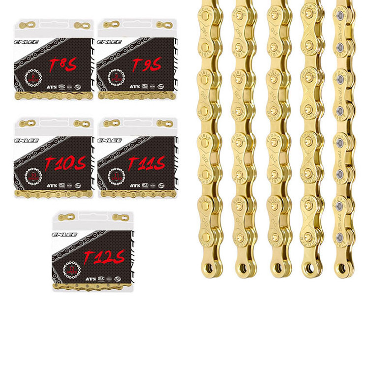 Cycling Parts ENLEE Anti-Rust Mountain Road Bicycle Chain 8/9/10/11/12 Speed Gold MTB Bike Chains