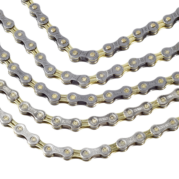 SUMC Golden Gray 116 Links Bicycle Chain Semi Hollow Road Bike chains 8/9/10/11/12 Speed MTB Bicycle Chain