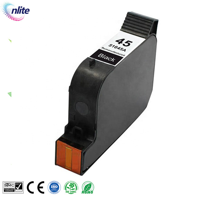 Tij ink cartridge for hp 45 black ink cartridge for handheld inkjet printer for hp 45