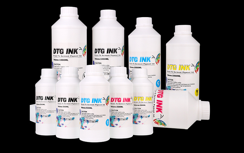 500ml dtg printer t shirt print ink price used for epson Dx5 Dx7 xp600 Printhead i3200 4720 printing inks