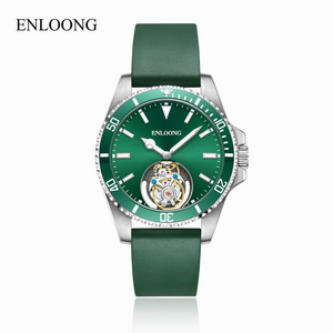 ENLOONG Custom Brand Man Marine Mechanical Watches Comfortable Fashion Green Luxury Tourbillon Wristwatch