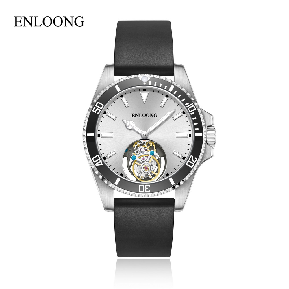 ENLOONG Custom Brand Man Marine Mechanical Watches Comfortable Fashion Green Luxury Tourbillon Wristwatch