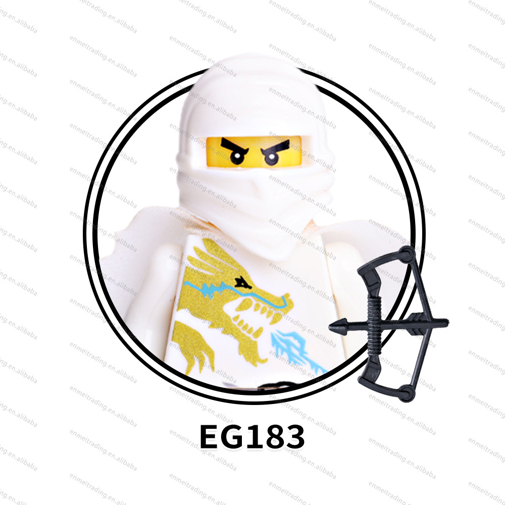 EG181-EG186 Ninja Brick Zane Kai Jay Lloyd Cole Assembled Collection Plastic Building Blocks Educational Gift Mini Toys for Kids