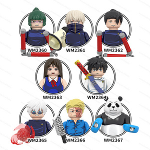 WM6140 Zenin Maki Inumaki TogaRiko Orimoto Okkotsu Yuta Gojo Satoru Panda Amine Jujutsu Kaisen Action Building Blocks Kids Toys