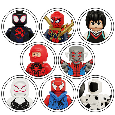 KT1069 Super Hero Across The Spider-Verse Mutant Spider Miles Morales Parker Gwen Stacy Spot Man Mini Building Blocks Kids Toys