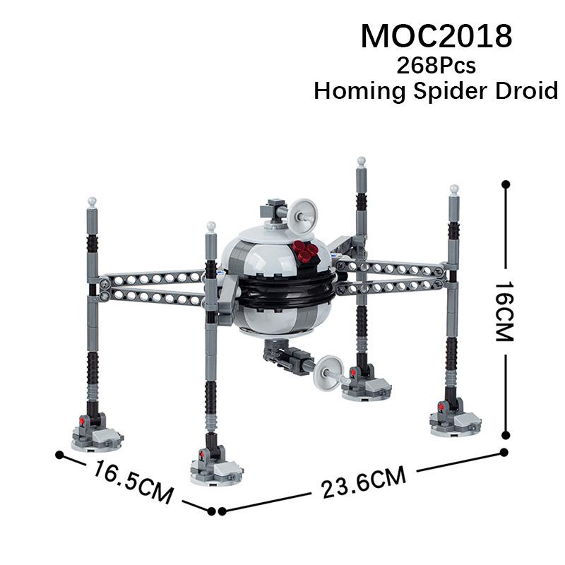 MOC2018  MOC Movie Series Homing Spider Droid Hot Sell in the U.S. New Arrival space wars Building Block Accessories Kids Toys