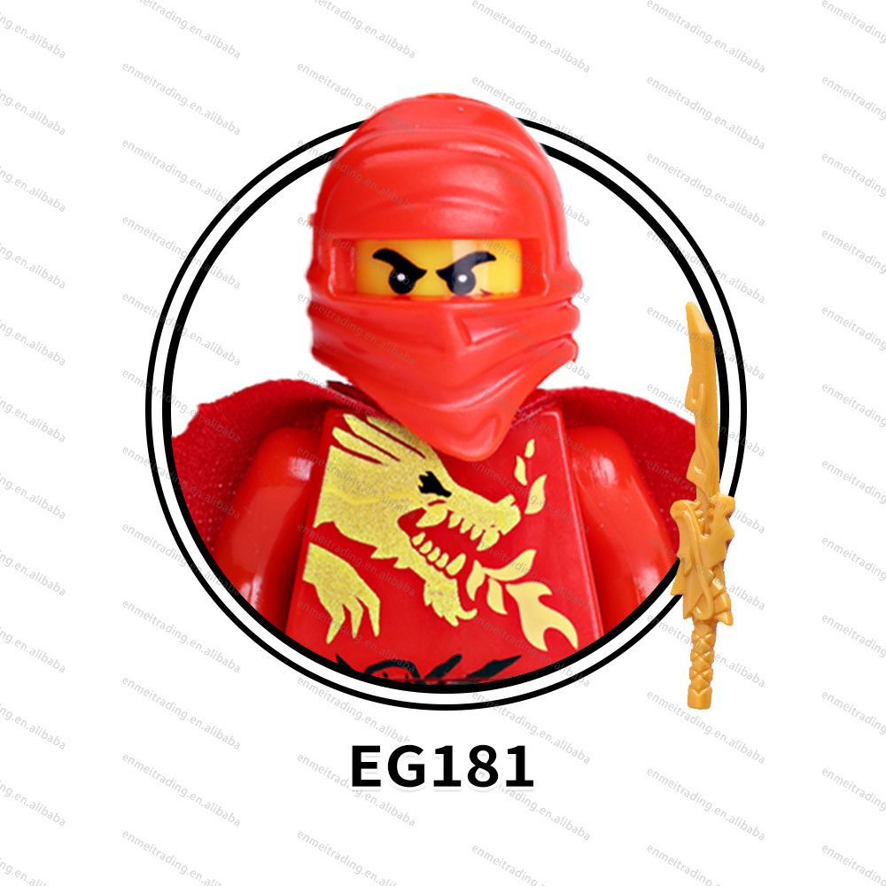 EG181-EG186 Ninja Brick Zane Kai Jay Lloyd Cole Assembled Collection Plastic Building Blocks Educational Gift Mini Toys for Kids