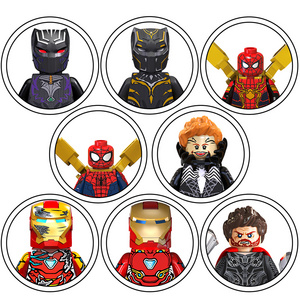 TV6202 Super Heroes Ultron Iron Spider Venom Morgan Stark Pepper Man Movie  BlackPanther Action Building Blocks Kids Gift Toys