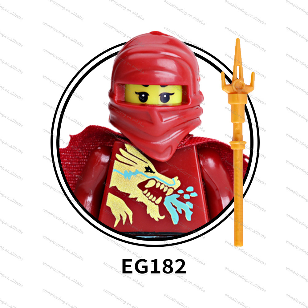 EG181-EG186 Ninja Brick Zane Kai Jay Lloyd Cole Assembled Collection Plastic Building Blocks Educational Gift Mini Toys for Kids