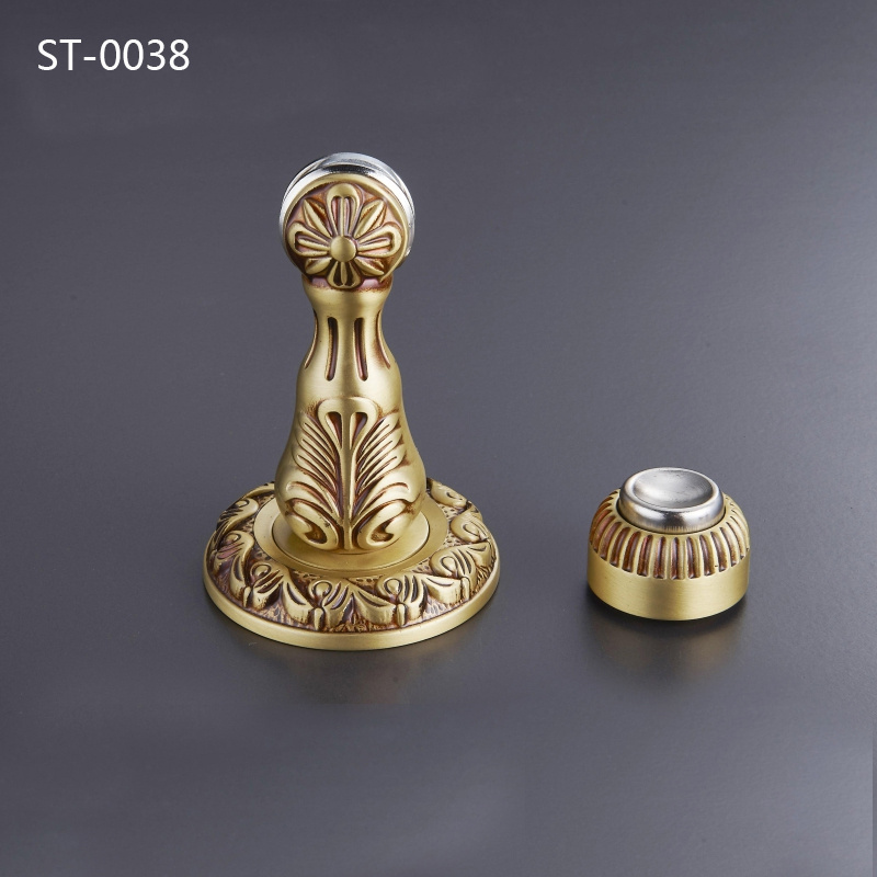 European Brass Wooden Door Decorative Gate Magnetic Door Stopper Gold/black ST-0037 Door Stops Black/gold Tinyhob CN;ZHE 357g 10