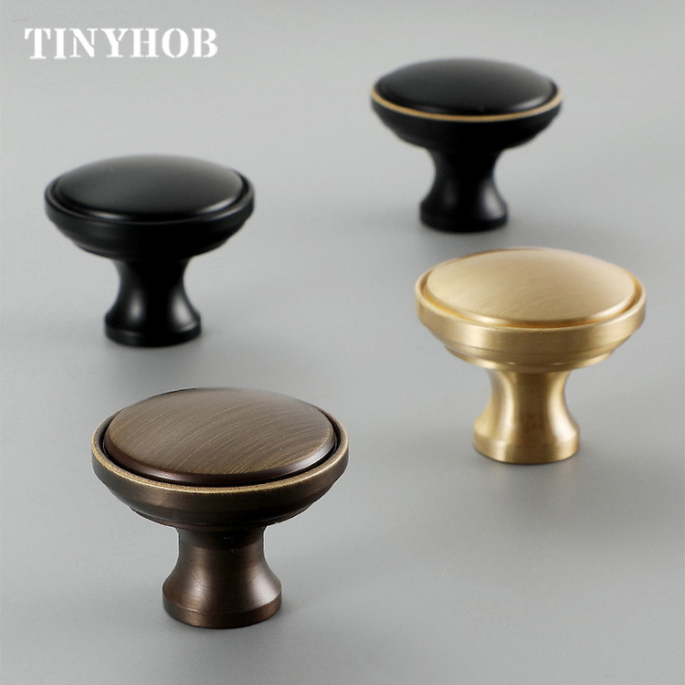 Bronze Shell Shape Drawer Cabinet Handle Solid Brass Cabinet Knob and Knob Furniture Handle/ 76MM Black Handle C-5120