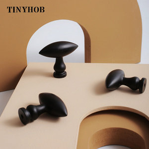 Black Solid Brass Door Knob European Furniture Handles Drawer Pulls Kitchen Cabinet Gold Knob and Handle /Decorative Knob C-5747