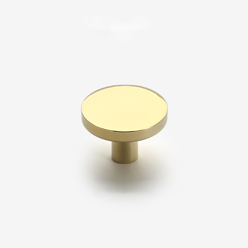 Customizable Round Brass Dresser Knobs Drawer Pulls Handles Cabinet Door Knob Handle Simple Gold Kitchen Hardware Pull DC-1488