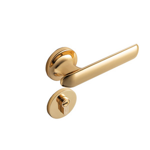 Black/Gold Zinc Alloy Mute Door Handle Lock Set Reversal Knobs Furniture Hardware Latch for 35-50mm Doors Handle CL-0908