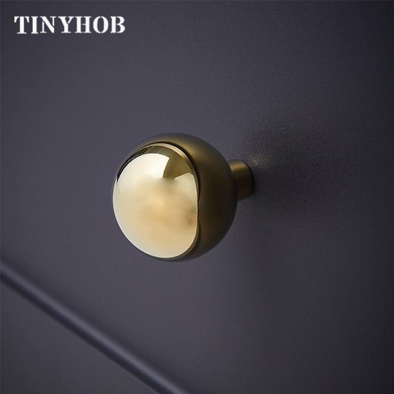 Customization Round Ball Dresser Knobs Drawer Pulls Handles Cabinet Door Knob Handle Simple Gold for Kitchen Hardware DC-3247