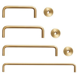 Wholesale Nordic American style Gold Brass Cabinet Handles and Knobs Kitchen Cupboard Wardrobe Dresser Drawer Pull C-3248