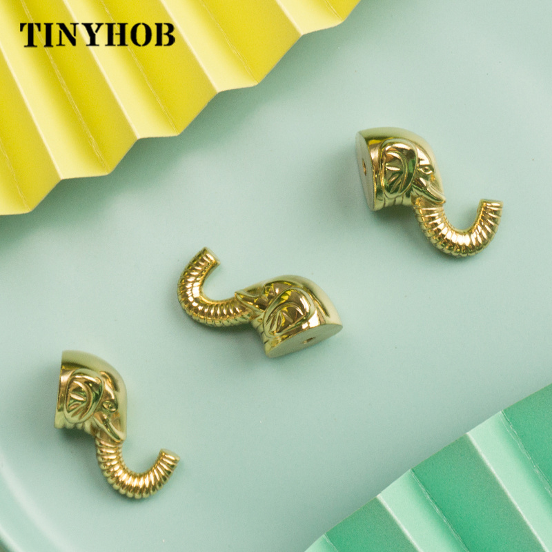 Light Luxury Creative Animal Elephant Shape Retro Decorative Hook Drawer Wardrobe Closet Furniture Handles and Knobs C-4010