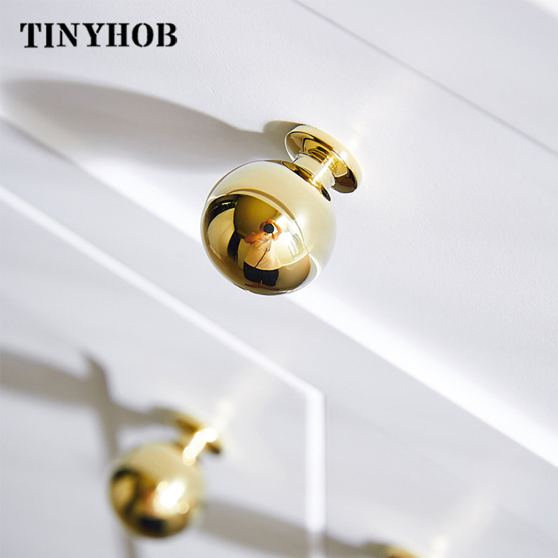 Customization Round Ball Dresser Knobs Drawer Pulls Handles Cabinet Door Knob Handle Simple Gold for Kitchen Hardware DC-3247