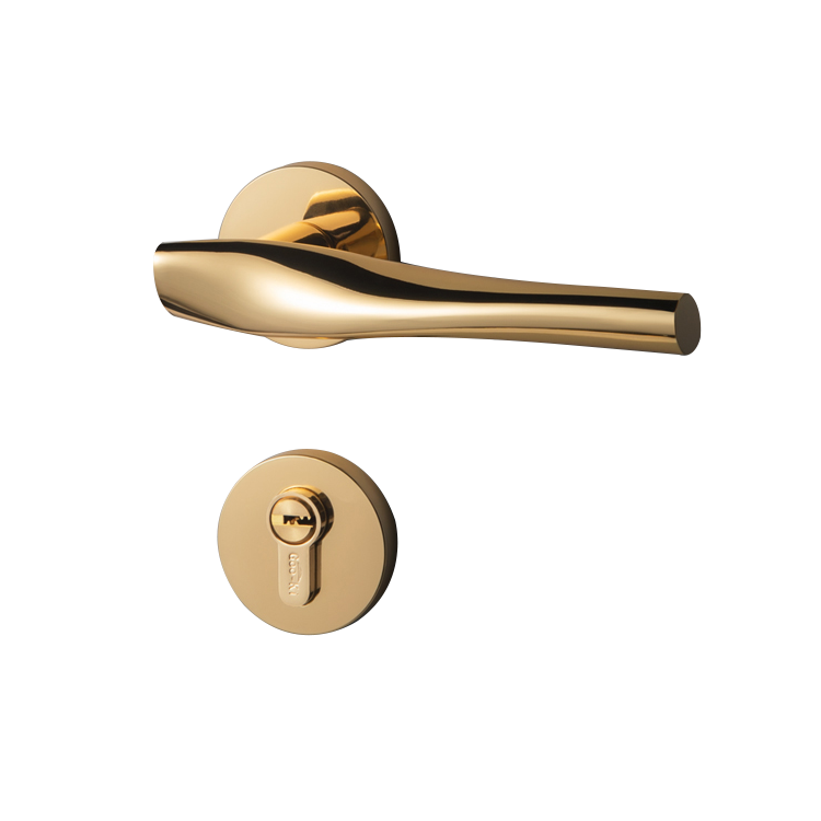 Modern luxury/Gold Bedroom Door Handle Lock Security Entry Split Silent Lock Core Door Furniture Indoor Door Handle Lock CL-0765