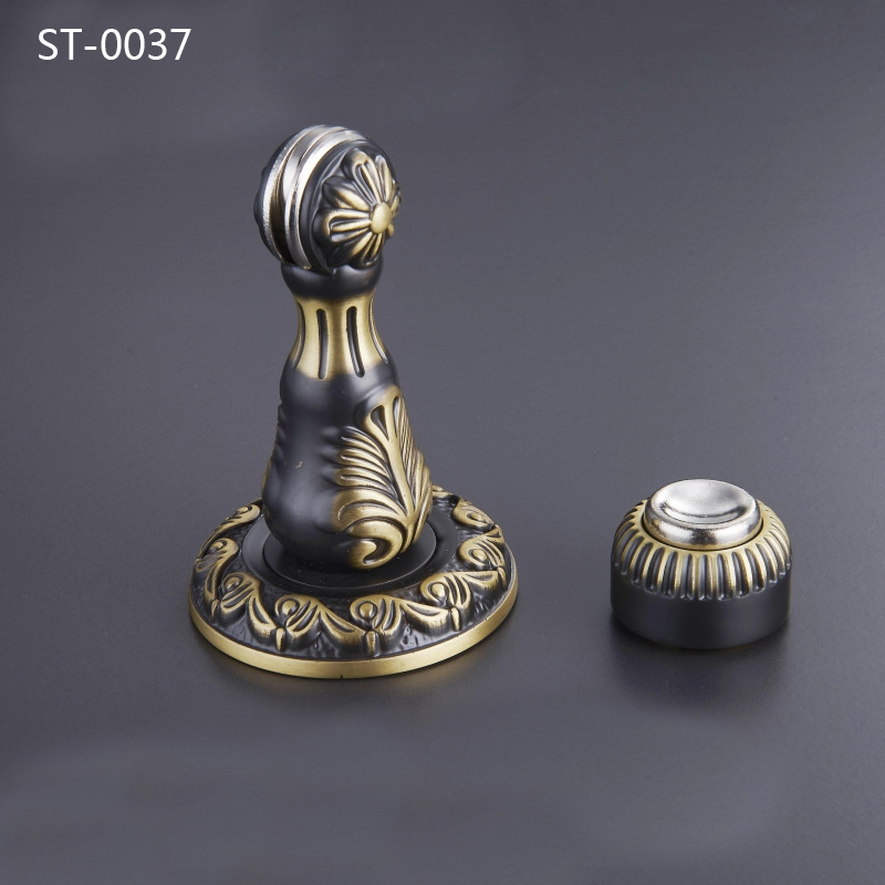 European Brass Wooden Door Decorative Gate Magnetic Door Stopper Gold/black ST-0037 Door Stops Black/gold Tinyhob CN;ZHE 357g 10