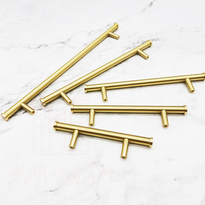 Cabinet Handles Drawer Knobs Kitchen Drawer Pulls Gold Drawer Handles C-2105 Brushed Brass Screw Modern 64/96/128/160/224m