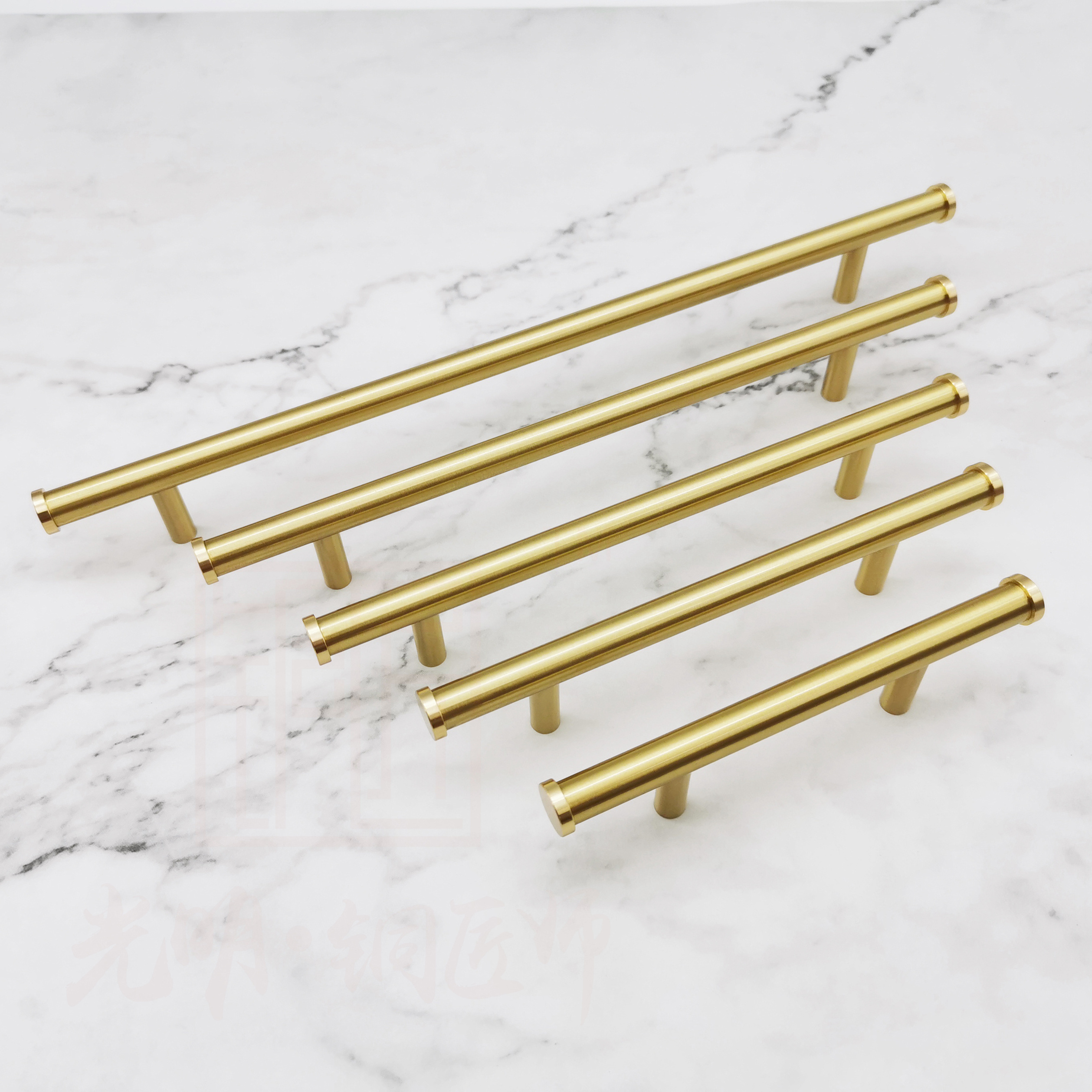 Cabinet Handles Drawer Knobs Kitchen Drawer Pulls Gold Drawer Handles C-2105 Brushed Brass Screw Modern 64/96/128/160/224m