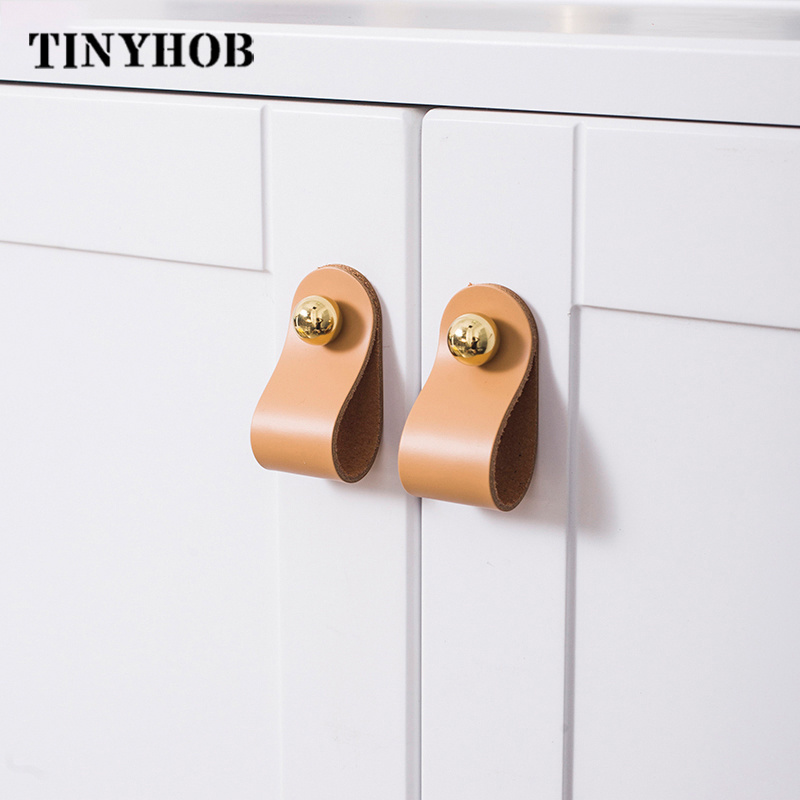 Leather Furniture Single Hole Pull Handles For Doors Cabinets Cupboards Drawer Pulls Knob LT-0421