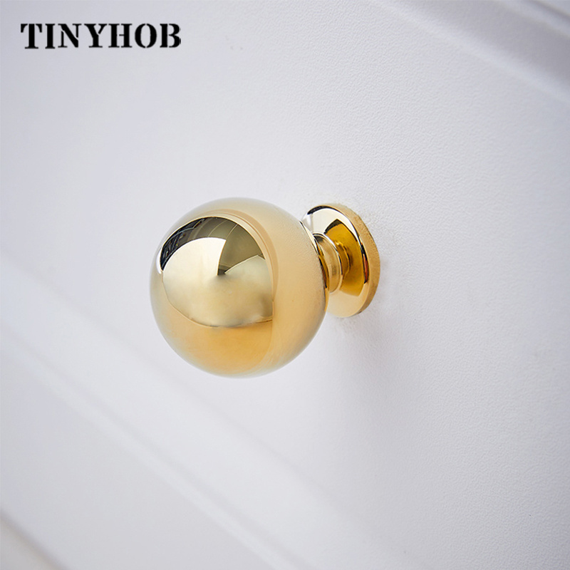 Customization Round Ball Dresser Knobs Drawer Pulls Handles Cabinet Door Knob Handle Simple Gold for Kitchen Hardware DC-3247