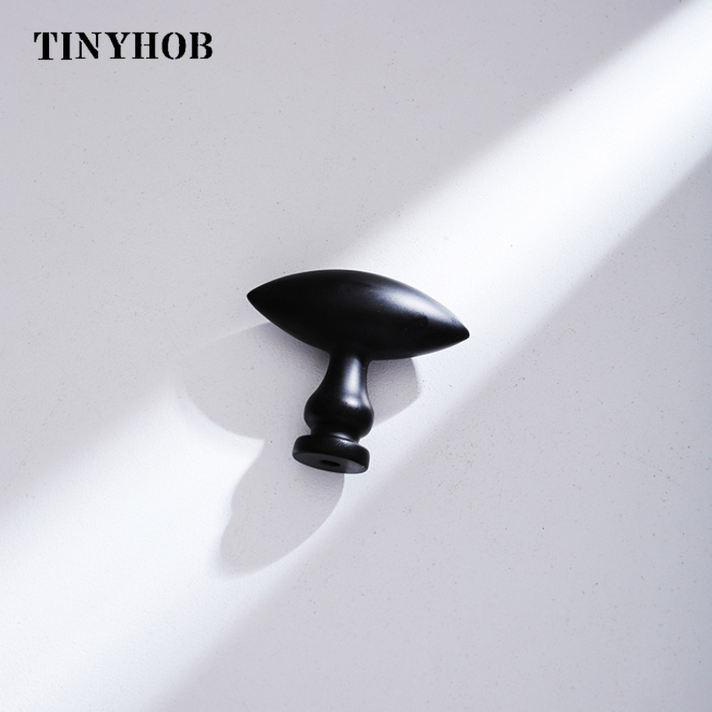 Black Solid Brass Door Knob European Furniture Handles Drawer Pulls Kitchen Cabinet Gold Knob and Handle /Decorative Knob C-5747