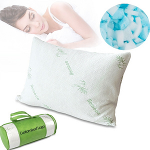 Adjustable Bamboo King Size Queen Size Shredded Memory Foam Orthopedic Bed Pillow for Sleeping