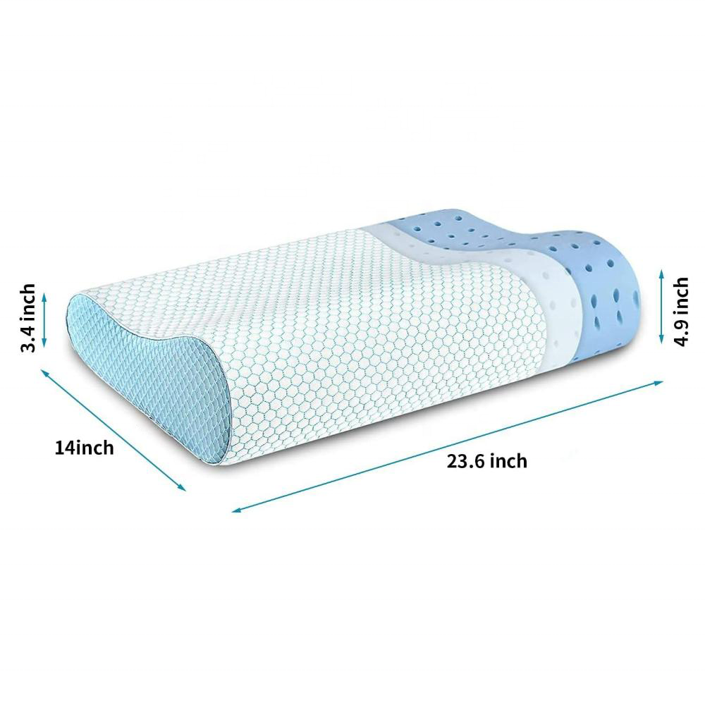 Ennasi Queen Bed Size Ergonomic Pillow Orthopedic Contour Memory Foam Pillow for Neck and Shoulder