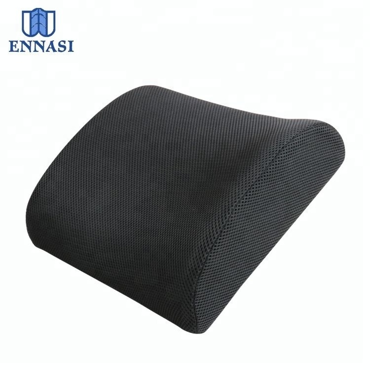 Breathable 3D Air Mesh Back Cushion Memory Foam Wedge Pillows Lumbar Back Support Cushion for Chair Lower Back Pain Relief