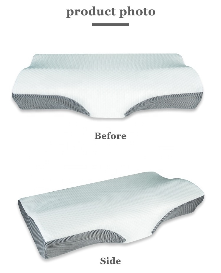 Top selling best ergonomic memory foam orthopedic pillow with memory effect with pillowcases cover