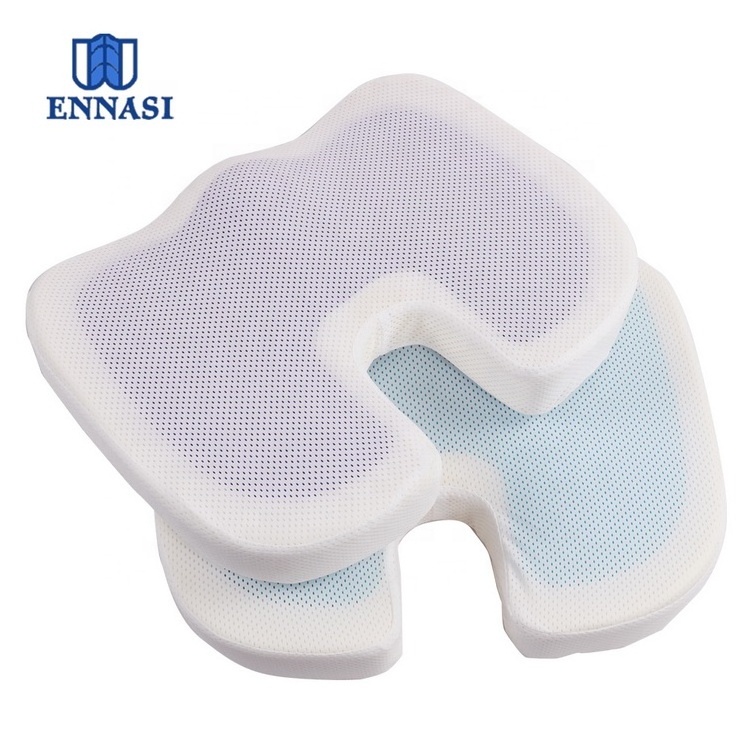 Summer Office Chair Car Seat Silicone Ice Purple Gel Memory Foam Seat Cushion for Tailbone Pain