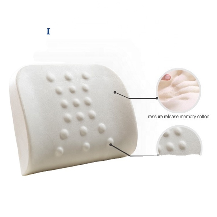 Car Seat Memory Foam Lumbar Back Massage Cushion